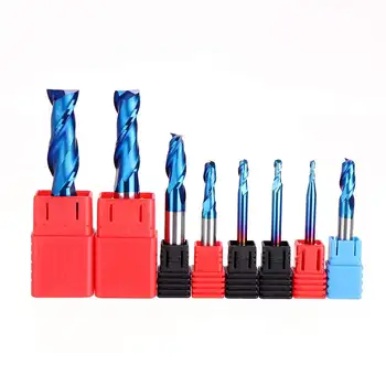 8pcs HRC55 Blue-nano Tungsten Carbide 2 Flute End Mill Set R1-R6 Milling Cutter CNC Router Bits for Metal Wood Stainless Steel
8pcs HRC55 Blue-nano Tungsten Carbide 2 Flute End Mill Set R1-R6 Milling Cutter CNC Router Bits for Metal Wood Stainless Steel