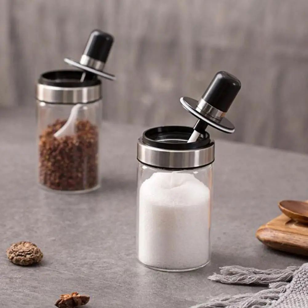 Kitchen Gadgets Glass Spice Jar Salt and Pepper Storage Pot Spice Container with Spoon Spice Organizer Kitchen Accessories
Kitchen Gadgets Glass Spice Jar Salt and Pepper Storage Pot Spice Container with Spoon Spice Organizer Kitchen Accessories