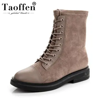 Taoffen Ladies Stretch Boots Winter Warm Fur Casual Fashion Ankle Boots Round Toe Flats Daily Shoes Woman Footwear Size 35-39
Taoffen Ladies Stretch Boots Winter Warm Fur Casual Fashion Ankle Boots Round Toe Flats Daily Shoes Woman Footwear Size 35-39