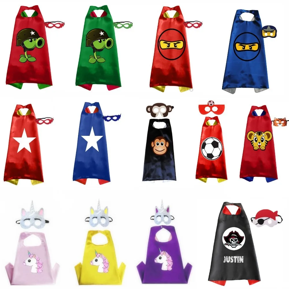 Girls Boys SuperHero Cape With Mask For Kids Party Carnival Halloween Cloak Unicorn Animal Star Princess Cape Christmas Gift
Girls Boys SuperHero Cape With Mask For Kids Party Carnival Halloween Cloak Unicorn Animal Star Princess Cape Christmas Gift