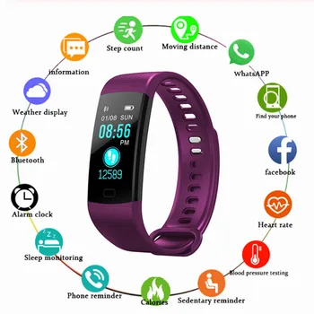 Bluetooth Smart Bracelet Color Screen Y5 Smartband Heart Rate Monitor Blood Pressure Measurement Fitness Tracker Smart Watch Men
Bluetooth Smart Bracelet Color Screen Y5 Smartband Heart Rate Monitor Blood Pressure Measurement Fitness Tracker Smart Watch Men