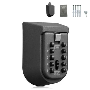Wall Mounted Key Safe Box Outdoor Key Storage 10 Digit Push-Button Combination Password Jewelry Storage Box Resettable Code Box
Wall Mounted Key Safe Box Outdoor Key Storage 10 Digit Push-Button Combination Password Jewelry Storage Box Resettable Code Box