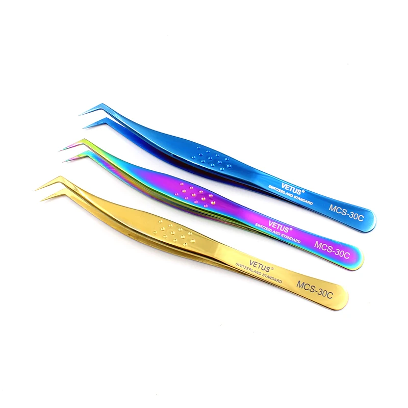 VETUS MCS colorful Eyelash tweezers Convex surface Eyelash Extension Tweezer No Magnetism Anti Static 30C
VETUS MCS colorful Eyelash tweezers Convex surface Eyelash Extension Tweezer No Magnetism Anti Static 30C