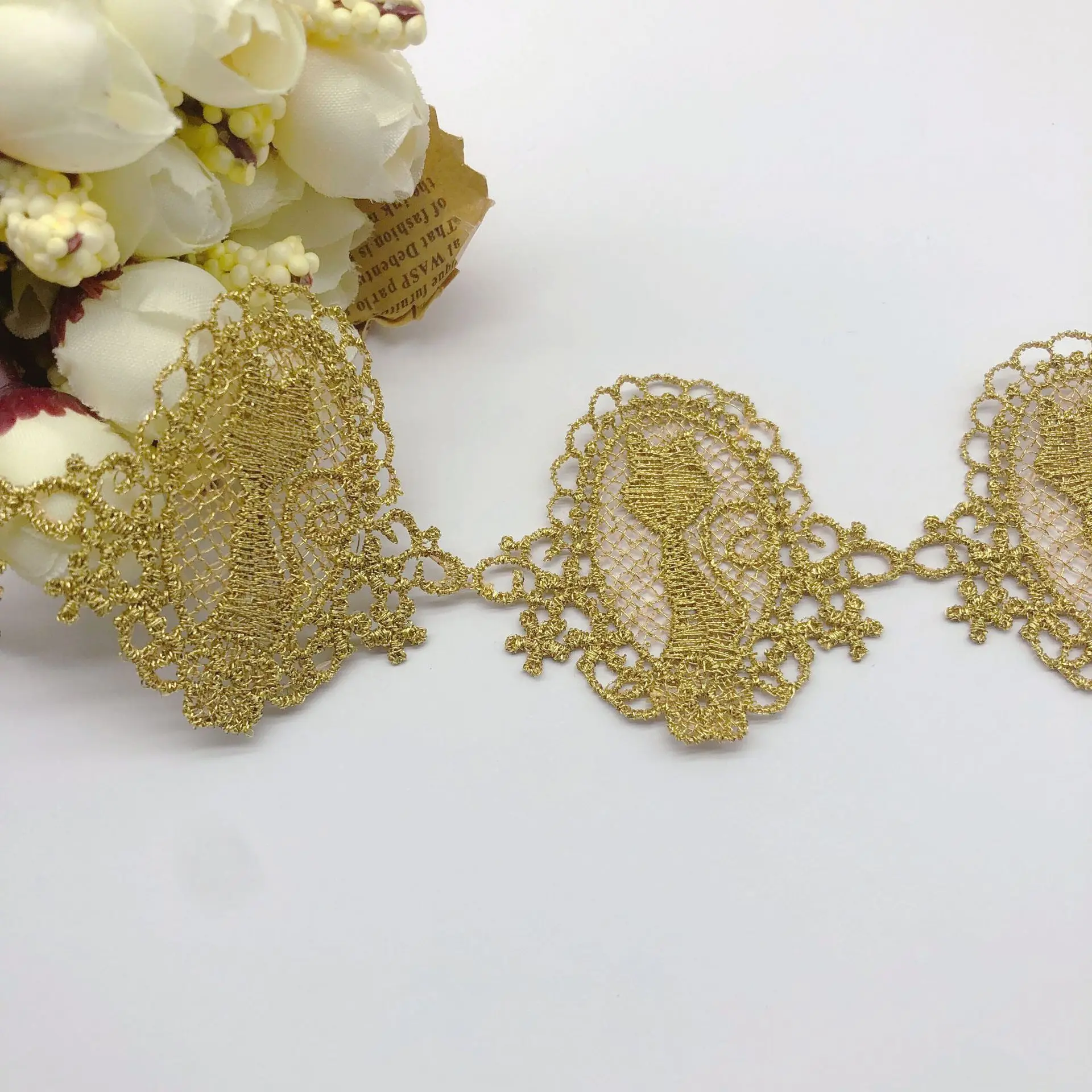 1Yard Embroidery Hollow Cute Cat Golden Lace Fabric DIY Home furnishings Pajamas Underwear Doll Dress Sewing Accessories
1Yard Embroidery Hollow Cute Cat Golden Lace Fabric DIY Home furnishings Pajamas Underwear Doll Dress Sewing Accessories