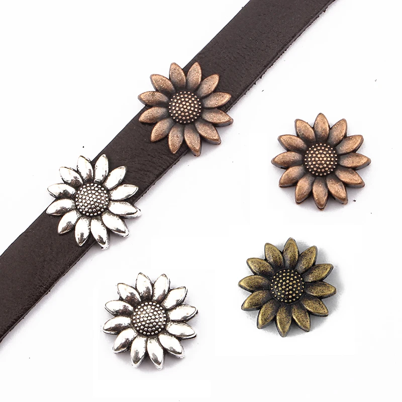 10 шт. кожаный шнур с подсолнухом х2 мм|slider|beaded hatbeaded safety pin jewelry |