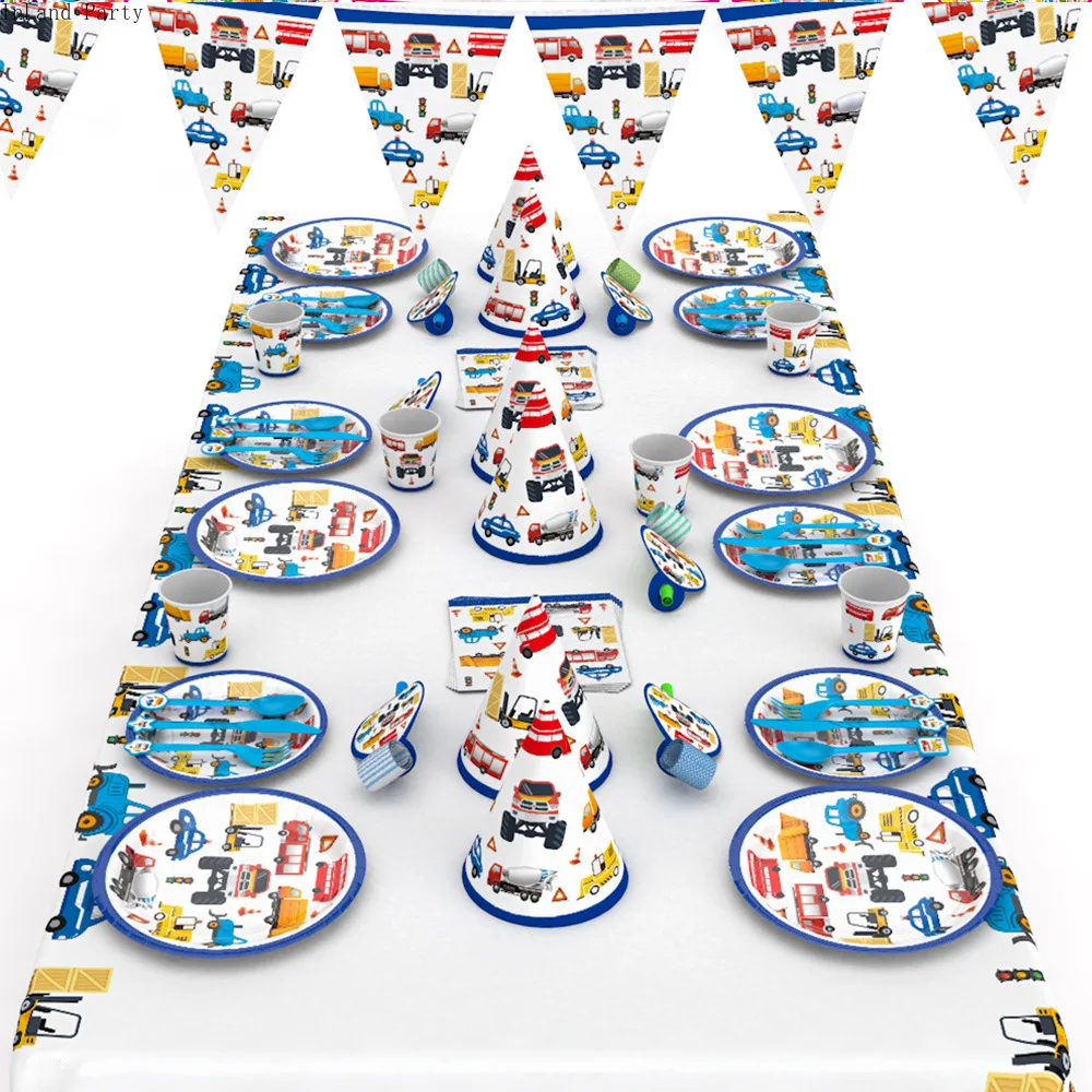 Cartoon Car Party Disposable Tableware Set Truck Napkins Plates Cups Baby Boys Happy Birthday Banner Party Decorations Balloons
Cartoon Car Party Disposable Tableware Set Truck Napkins Plates Cups Baby Boys Happy Birthday Banner Party Decorations Balloons