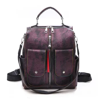 Vintage Leather Women Backpack Female Fashion Large Capacity leather Backpack Multifunctional Travel Bag Mochilas Sshoulder Bags
Vintage Leather Women Backpack Female Fashion Large Capacity leather Backpack Multifunctional Travel Bag Mochilas Sshoulder Bags
