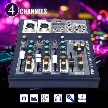 Professional Sound Mixer 4-Channel Mixing Console with for Bluetooth US Plug 110-240V
Professional Sound Mixer 4-Channel Mixing Console with for Bluetooth US Plug 110-240V