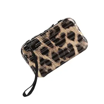 PU Leather Mini Cosmetic Makeup Case Toiletry Handbag Travel Suitcase with Wristlet (Yellow Bottom Leopard)
PU Leather Mini Cosmetic Makeup Case Toiletry Handbag Travel Suitcase with Wristlet (Yellow Bottom Leopard)