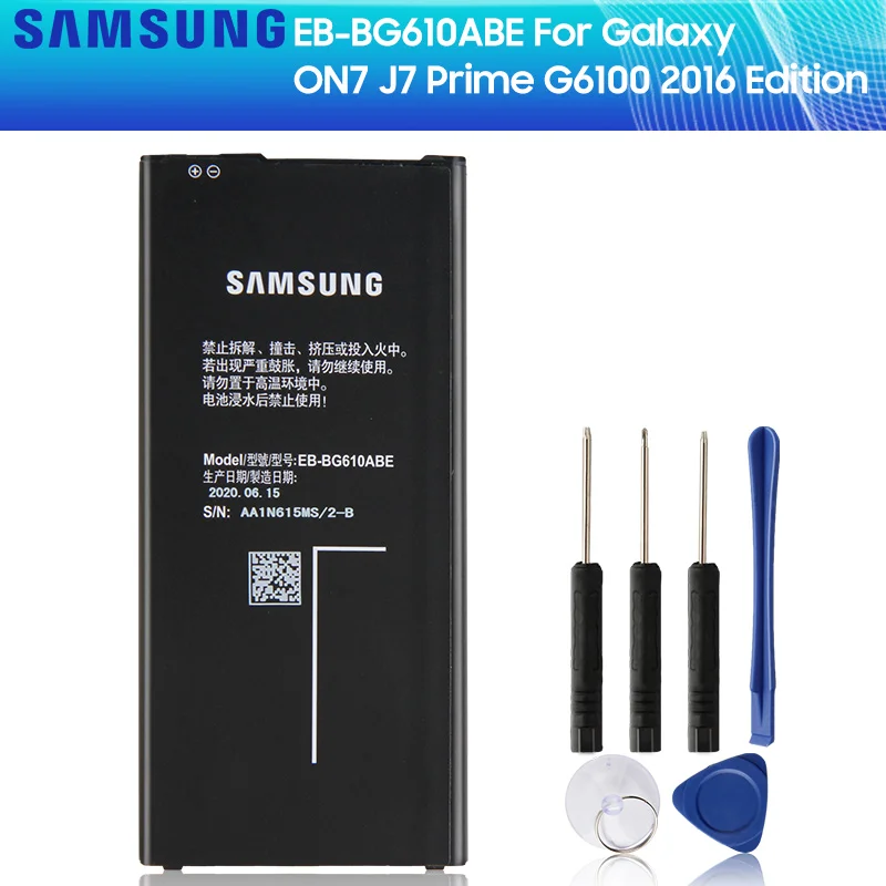 SAMSUNG оригинальный запасной аккумулятор EB BG610ABE для Samsung GALAXY ON7 G6100 SM J7 Prime 3300