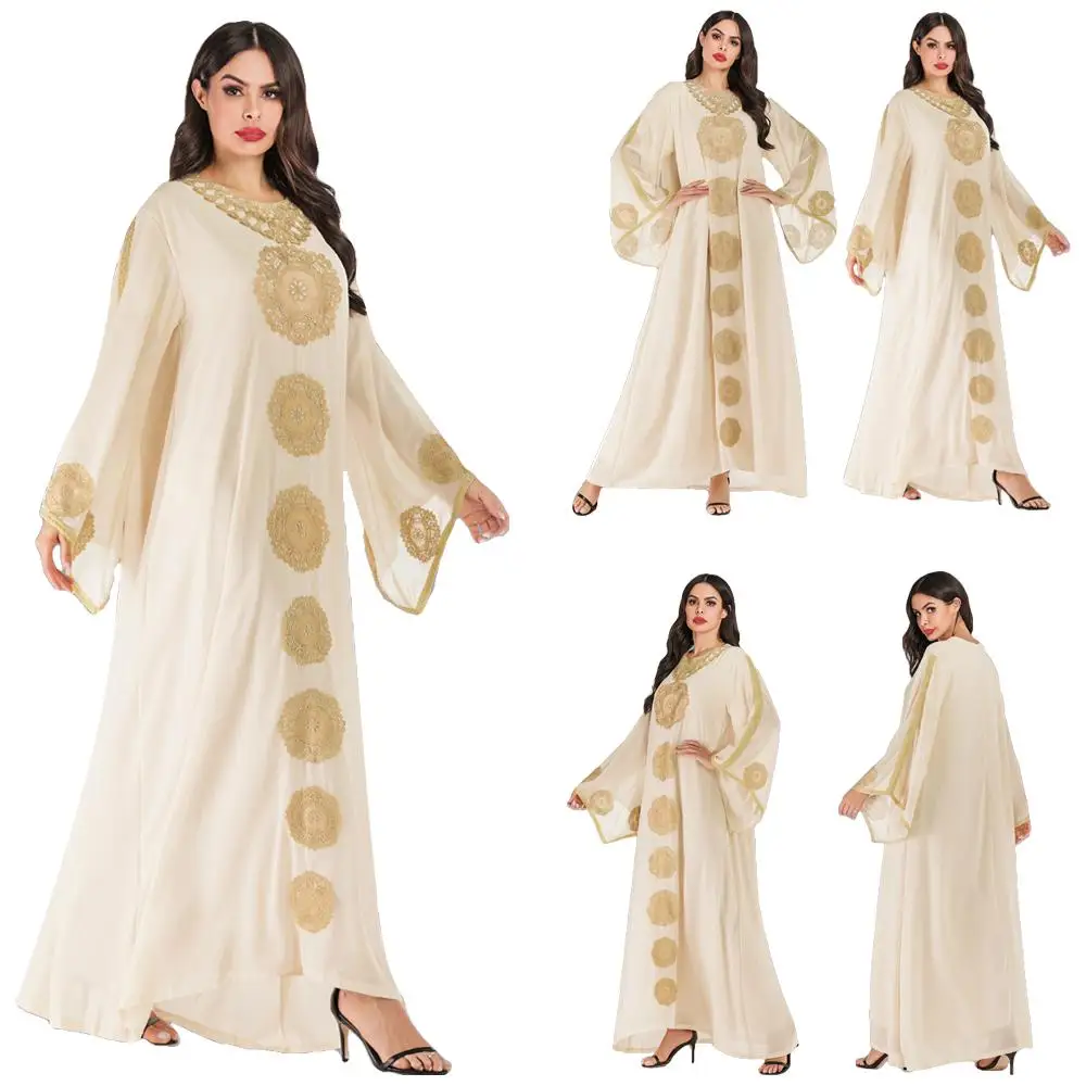 2019 Ehnic Embroidery Abaya Dubai Robe Gown Kaftan Farasha Jilbab Women Muslim Oversized Dress Chiffon Loose Arab Vintage Dress 
2019 Ehnic Embroidery Abaya Dubai Robe Gown Kaftan Farasha Jilbab Women Muslim Oversized Dress Chiffon Loose Arab Vintage Dress