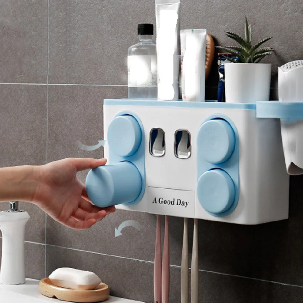 Multifunction Anti-dust Toothbrush Holder Automatic Toothpaste Dispenser Detachable Wall Mount Storage Box Bathroom Storage Rack
Multifunction Anti-dust Toothbrush Holder Automatic Toothpaste Dispenser Detachable Wall Mount Storage Box Bathroom Storage Rack