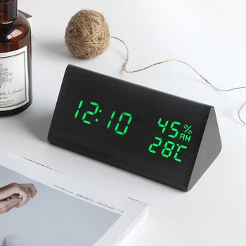 JULY'S SONG Digital Wooden Alarm Clock Voice Control Clock LED Temperature Humidity Display Despertador Multifunction Desk Clock
JULY'S SONG Digital Wooden Alarm Clock Voice Control Clock LED Temperature Humidity Display Despertador Multifunction Desk Clock