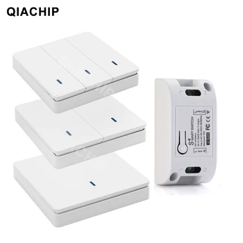 QIACHIP AC 110V 220V 433Mhz Universal Relay 1CH Wireless Remote Control Switch Receiver Module + RF Wall Panel button led Lamp
QIACHIP AC 110V 220V 433Mhz Universal Relay 1CH Wireless Remote Control Switch Receiver Module + RF Wall Panel button led Lamp