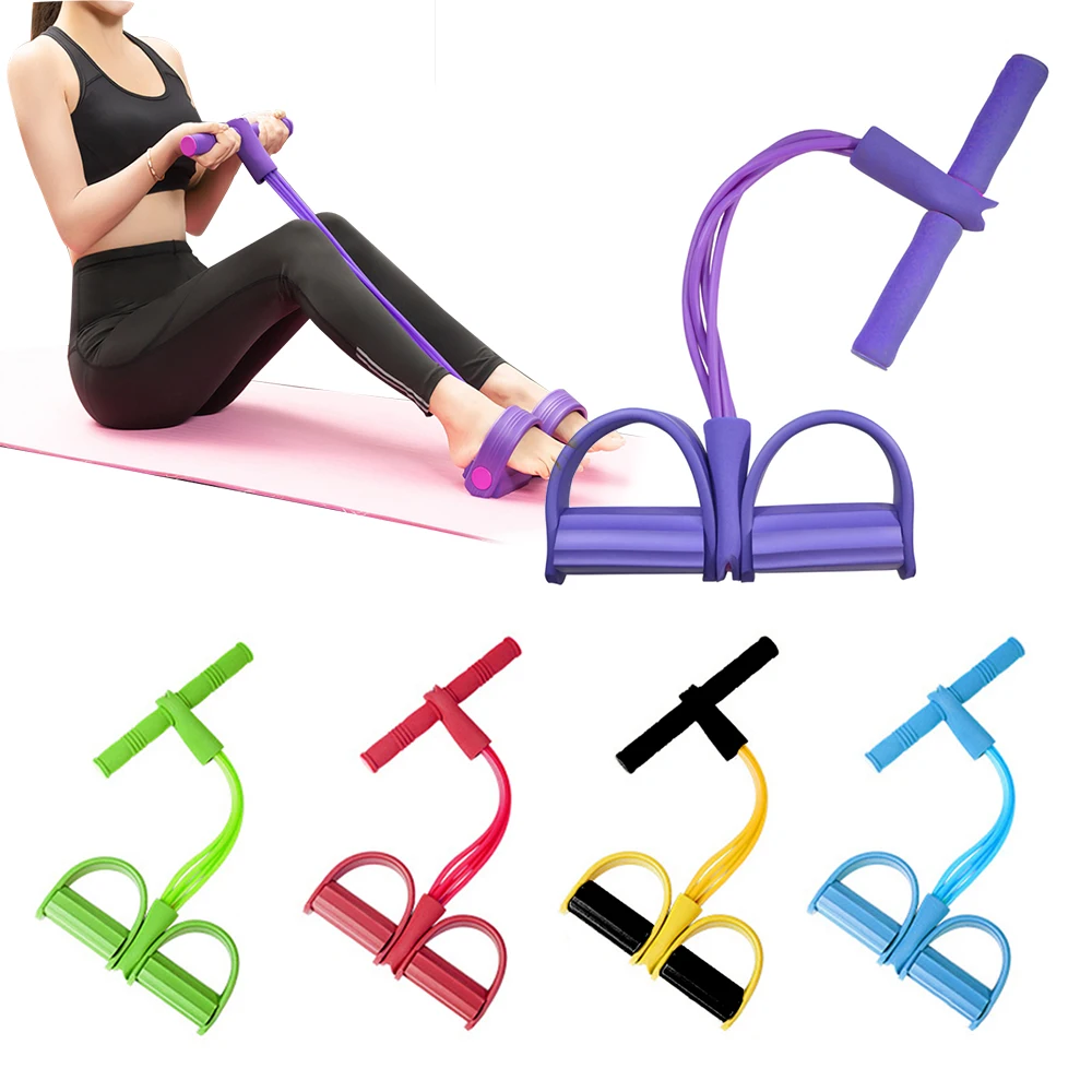 Foot Elastic Leg Pedal Exercise Resistance Band Pull Up Pilates Yoga Physio Rope