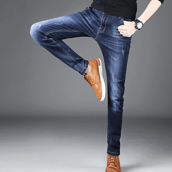 Men Jeans Comfortable Men Slim Jeans Fashion High Quality Elastic Men Jeans New Cotton Pants Large Size 
Men Jeans Comfortable Men Slim Jeans Fashion High Quality Elastic Men Jeans New Cotton Pants Large Size
