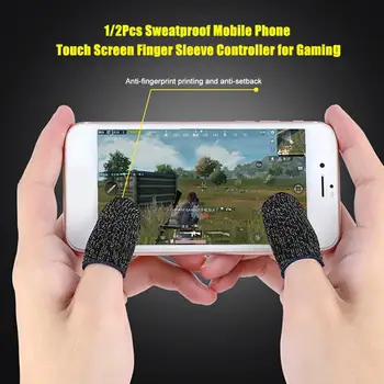 1/2Pcs Sweatproof Breathable Touch Screen Finger Sleeve Sensitive Game Controller for Mobile Phone Gaming for iPhone Samsung
1/2Pcs Sweatproof Breathable Touch Screen Finger Sleeve Sensitive Game Controller for Mobile Phone Gaming for iPhone Samsung