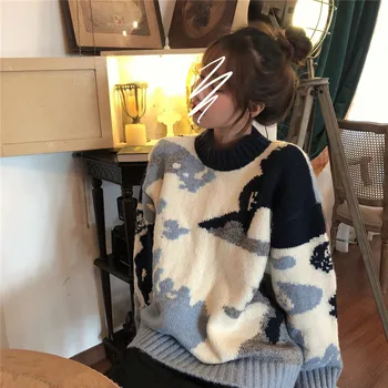 2020 Autumn & Winter New Arrival Colorblock Mohair Long Sleeves Wear Loose Sweater Women's Round Neck Sweater Free Shipping
2020 Autumn & Winter New Arrival Colorblock Mohair Long Sleeves Wear Loose Sweater Women's Round Neck Sweater Free Shipping