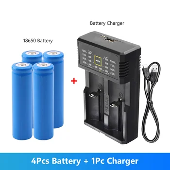 4x 18650 Battery Li-ion 3.7V 5000mAh Rechargeable Lithium Ion Batteries For Torch Mini Fan Toy Laptop With USB/EU/US Charger
4x 18650 Battery Li-ion 3.7V 5000mAh Rechargeable Lithium Ion Batteries For Torch Mini Fan Toy Laptop With USB/EU/US Charger