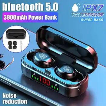 Wireless bluetooth Headphones TWS V5.0 Earphones 3800mAh Charging Box With Microphone Sport Waterproof Headsets Earbuds
Wireless bluetooth Headphones TWS V5.0 Earphones 3800mAh Charging Box With Microphone Sport Waterproof Headsets Earbuds