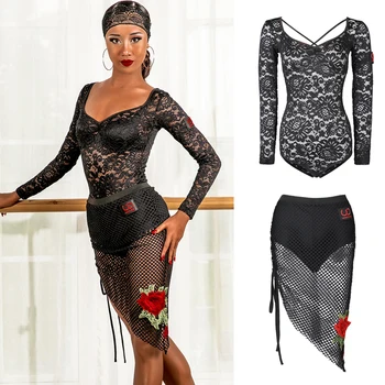 Latin Dance Dress Lady Sexy Backless Lace Leotard Grid Skirt Samba Tango Salsa Cha Cha Costumes Practice Performance Wear DN4512
Latin Dance Dress Lady Sexy Backless Lace Leotard Grid Skirt Samba Tango Salsa Cha Cha Costumes Practice Performance Wear DN4512