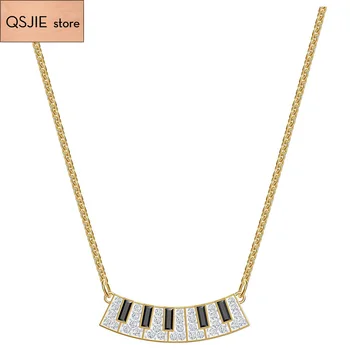 High quality SWA with charming black and white Pendant New piano Necklace
High quality SWA with charming black and white Pendant New piano Necklace