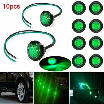 New Arrival High Quality 12V 10PCS Mini Round 3/4" Green LED Side Marker Light Truck RV Trailer Lamps NEW
New Arrival High Quality 12V 10PCS Mini Round 3/4" Green LED Side Marker Light Truck RV Trailer Lamps NEW