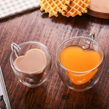 180ml/240ml Heart Love Shaped Double Wall Glass Mug Resistant China Tea Mug Double Glass Coffee/Tea/Cute/Travel Cups And Mugs
180ml/240ml Heart Love Shaped Double Wall Glass Mug Resistant China Tea Mug Double Glass Coffee/Tea/Cute/Travel Cups And Mugs