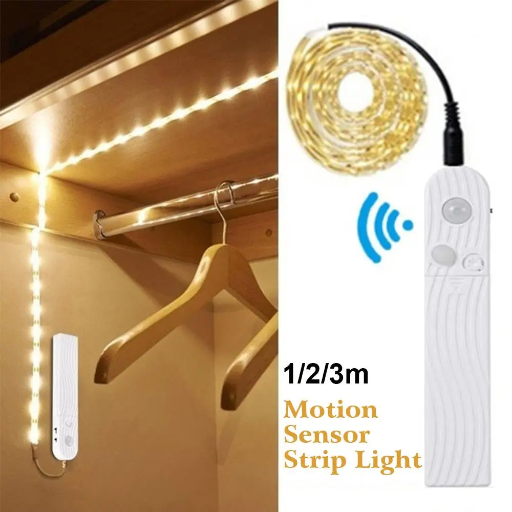 Portable Closet Light Led Strip Lamp 1/2/3M PIR Motion Sensor Night Light Automatic Wardrobe Creative Induction Flexiable Lamp
Portable Closet Light Led Strip Lamp 1/2/3M PIR Motion Sensor Night Light Automatic Wardrobe Creative Induction Flexiable Lamp