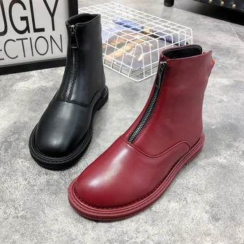 Maggie's Walker Women Fashion Genuine Leather Winter Mid-calf Boots Women front-Zipper Snow Boots with Plush Lining Size 35-39
Maggie's Walker Women Fashion Genuine Leather Winter Mid-calf Boots Women front-Zipper Snow Boots with Plush Lining Size 35-39