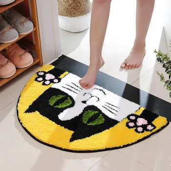 Cartoon semi-circular lucky cat absorbent door mat living room soft fluff carpet kitchen bathroom anti-skid absorbent mat
Cartoon semi-circular lucky cat absorbent door mat living room soft fluff carpet kitchen bathroom anti-skid absorbent mat
