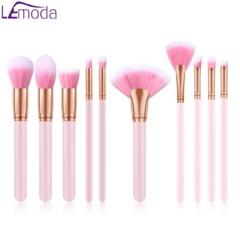 Lemoda Makeup Brushes Set 10pcs Pink Wood Handle Powder Fan Blush Eyeshadow Brush Kit for Beginners Cosmetics 
Lemoda Makeup Brushes Set 10pcs Pink Wood Handle Powder Fan Blush Eyeshadow Brush Kit for Beginners Cosmetics
