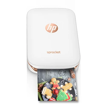 White HP PLUS Sprocket Portable Photo Printer for 5*7.6cm (2x3-inch) Sticky-Backed Zink Photo Paper Social Media Photos 
White HP PLUS Sprocket Portable Photo Printer for 5*7.6cm (2x3-inch) Sticky-Backed Zink Photo Paper Social Media Photos
