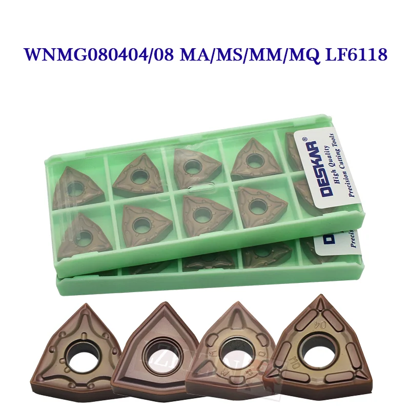 10pcs WNMG080404 WNMG080408 MA MS MQ MM LF6118 DESKAR Carbide Insert Cutter tools CNC Lathe Turning Tool For Stainless Steel
10pcs WNMG080404 WNMG080408 MA MS MQ MM LF6118 DESKAR Carbide Insert Cutter tools CNC Lathe Turning Tool For Stainless Steel