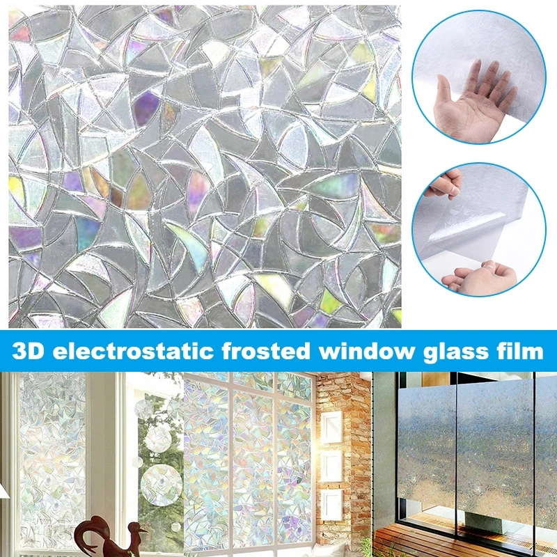 3D Rainbow Effect Window Film Privacy Decorative Film Anti-UV Non-Adhesive Static Cling Glass Sticker for Home Kitchen Office
3D Rainbow Effect Window Film Privacy Decorative Film Anti-UV Non-Adhesive Static Cling Glass Sticker for Home Kitchen Office