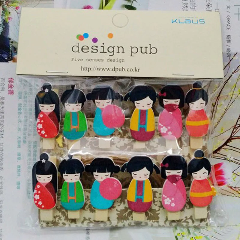 12Pcs/Pack Kawaii Japanese Doll Wooden Clip Photo Paper Clothespin Craft Clips Party Decoration Clip with Hemp Rope
12Pcs/Pack Kawaii Japanese Doll Wooden Clip Photo Paper Clothespin Craft Clips Party Decoration Clip with Hemp Rope