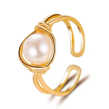 Sweet Simple Pearl Tie Ring For Women Girl Creative Gold Color rings Wedding Party luxury pearl Rings Charm Jewellery 2020 New
Sweet Simple Pearl Tie Ring For Women Girl Creative Gold Color rings Wedding Party luxury pearl Rings Charm Jewellery 2020 New