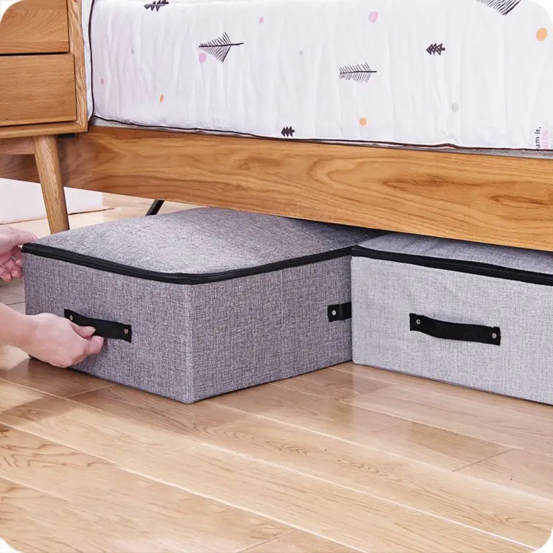 

Under Bed Storage Bags Shoe Storage Organizer Box with Lids Blankets Cloth Organizer Containers