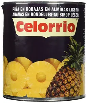 Celorrio 20 - 20018 Piña En Almibar Rodajas 50-60 Lata A-10 - 3 kg 
Celorrio 20 - 20018 Piña En Almibar Rodajas 50-60 Lata A-10 - 3 kg