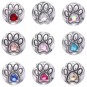 5Pcs/lot Beautiful Paw Footprint Snap Button 18MM Round Metal Snaps Jewelry Flower Snap Fit Snap Bracelet
5Pcs/lot Beautiful Paw Footprint Snap Button 18MM Round Metal Snaps Jewelry Flower Snap Fit Snap Bracelet