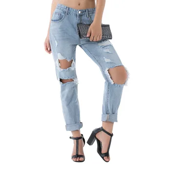 New Jeans Women Cross-Pants High Waist Denim Retro Hole Ripped Denim Jeans Casual Loose Stretch Trousers Jeans Autumn KALENMOS
New Jeans Women Cross-Pants High Waist Denim Retro Hole Ripped Denim Jeans Casual Loose Stretch Trousers Jeans Autumn KALENMOS