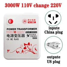 Power Transformer 3000W Input Voltage with 110V /120V and Output Voltage with 220V /240V Voltage Converter with US plug
Power Transformer 3000W Input Voltage with 110V /120V and Output Voltage with 220V /240V Voltage Converter with US plug