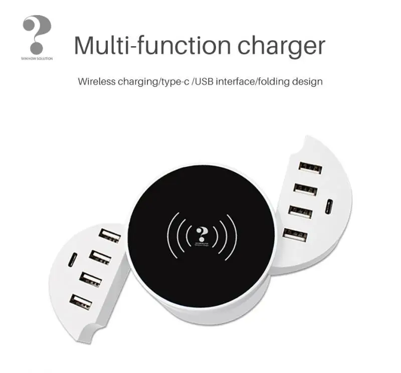 EU/US/UK Plug Mobile Phone Accessories Charing 10 Port USB 12V Multi-purpose Round Wireless Intelligent Charging Car Charger | Мобильные