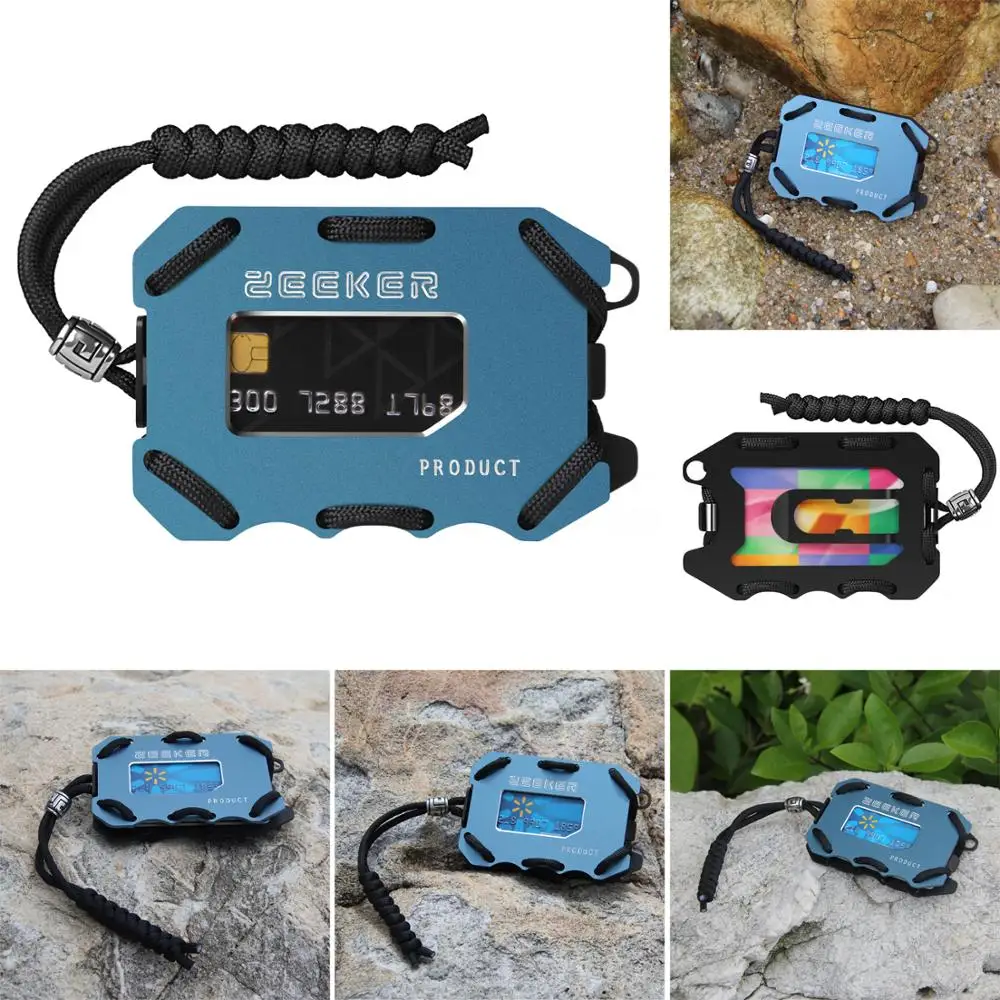 Metal Wallet Front Pocket Wallet Slim RFID Blocking Credit Card Wallet with Paracord for Cards and Notes by Zeeker
Metal Wallet Front Pocket Wallet Slim RFID Blocking Credit Card Wallet with Paracord for Cards and Notes by Zeeker