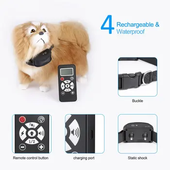 Portable Adjustable Intensity Waterproof Rechargeable Static Shock Vibration Beep Flashing Modes Remote Dog Training Collar
Portable Adjustable Intensity Waterproof Rechargeable Static Shock Vibration Beep Flashing Modes Remote Dog Training Collar