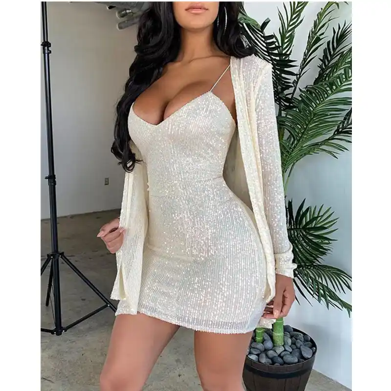 mini dress with cardigan