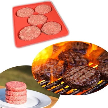 Round 5 Hole Silicone Burger Mold Patties Maker Manual Grill Mold DIY Making Tools Molds Kitchen Accessories
Round 5 Hole Silicone Burger Mold Patties Maker Manual Grill Mold DIY Making Tools Molds Kitchen Accessories
