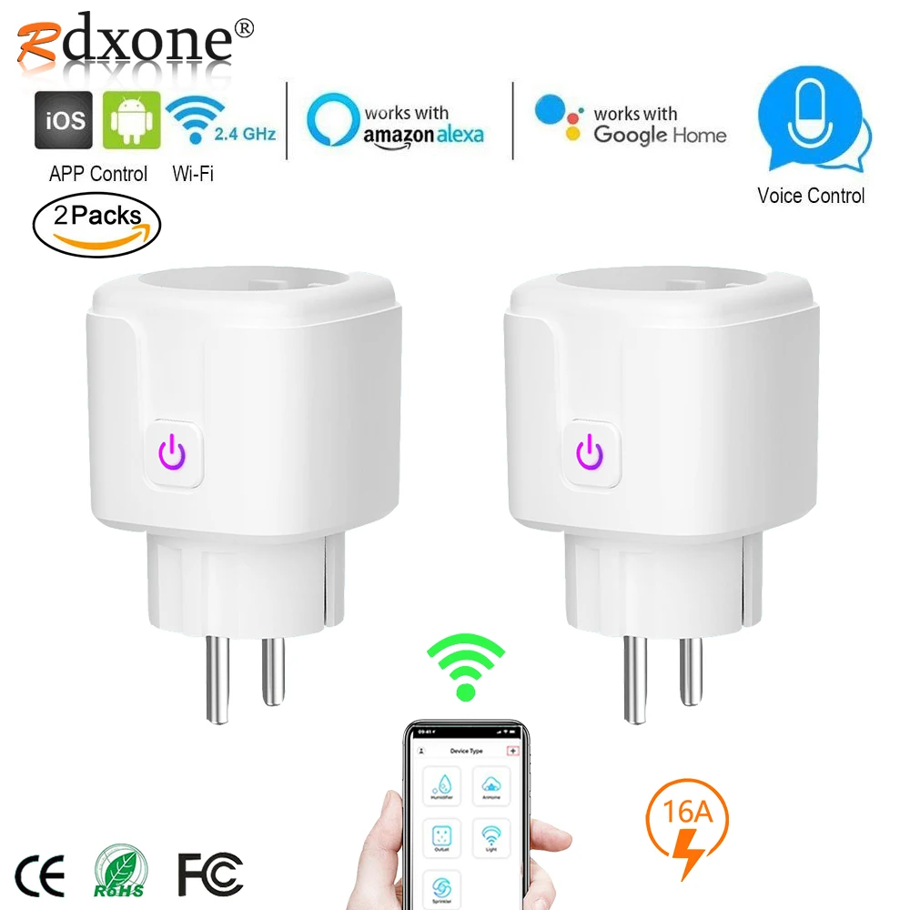 WIFI smart plug 16A EU WiFi Socket With Timing APP Control,Compatible Alexa Google Home Mini IFTTT Voice Intelligent Control
WIFI smart plug 16A EU WiFi Socket With Timing APP Control,Compatible Alexa Google Home Mini IFTTT Voice Intelligent Control