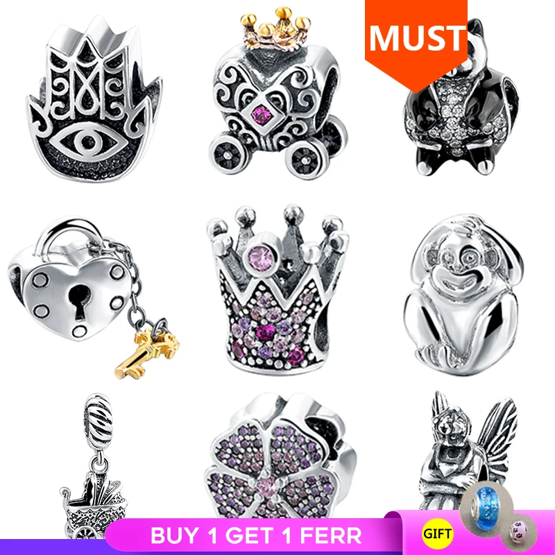 

SG 100% Authentic 925 Sterling Silver Dazzling Animal Charm Beads Fit Pandora Bracelet Pendants DIY Original Jewelry Gift SG1203