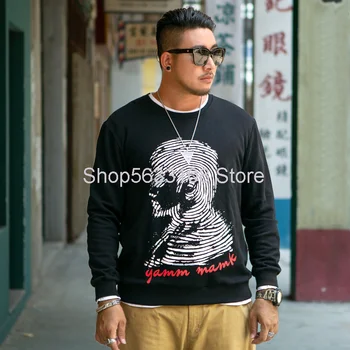 W1266 Sweater Personality Youth Big Size Men's Wear Sweater Printing Student Outfit Fat Man Fat Men's Wear Super 
W1266 Sweater Personality Youth Big Size Men's Wear Sweater Printing Student Outfit Fat Man Fat Men's Wear Super